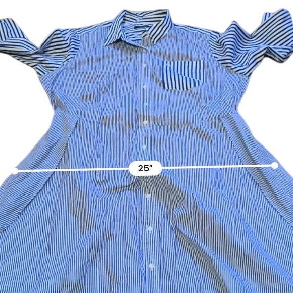 Lauren Ralph Lauren Stripe Shirtdress Women's Size 18W Cotton Belted Button Up - Picture 11 of 12